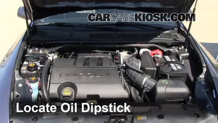 2011 Lincoln MKS 3.7L V6 Aceite Controlar nivel de aceite